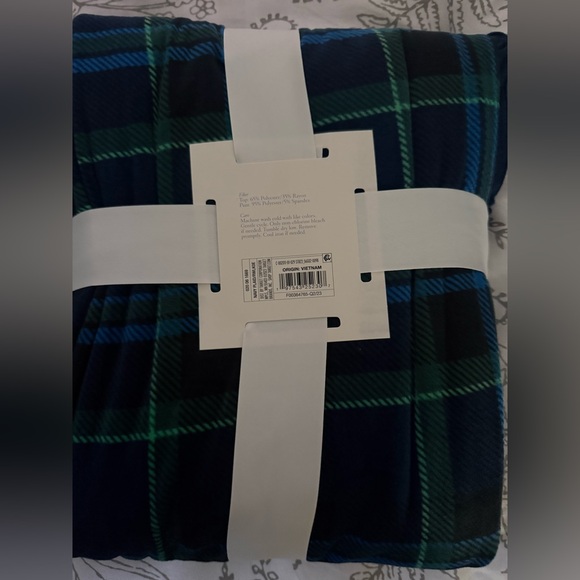 Stars Above Blue and Green Plaid Pajama Set - Picture 2 of 3